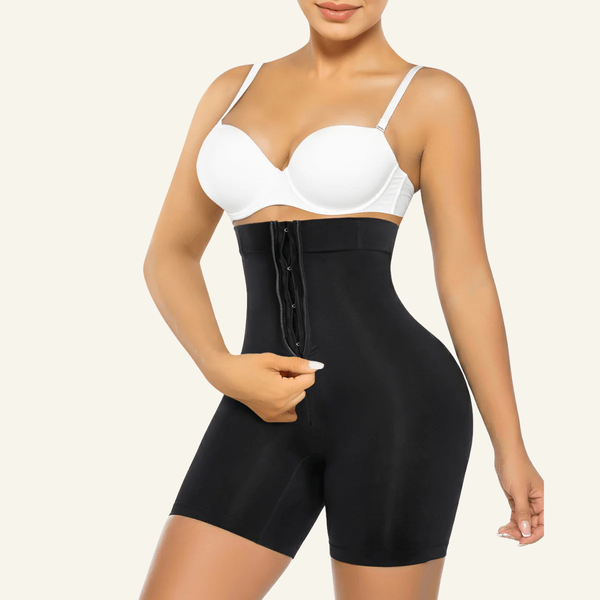 High-Waist Zip-Up Shaper Shorts