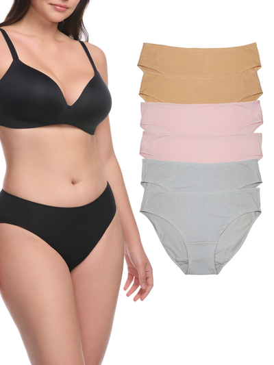 6-Pack Cotton Hipster Panties