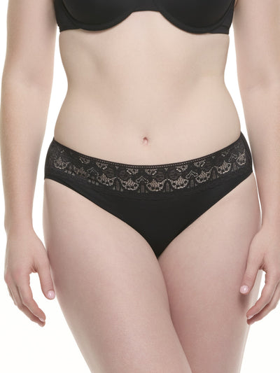 6-Pack Lace Trim Cotton Hipster Panties