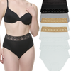 6-Pack Lace Trim Cotton Brief Panties