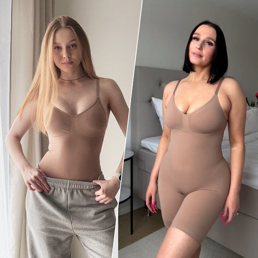 Padded Full-Coverage Mid-Thigh Bodysuit