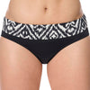 Salta High-Waist Bikini Bottoms - Black / Off-white