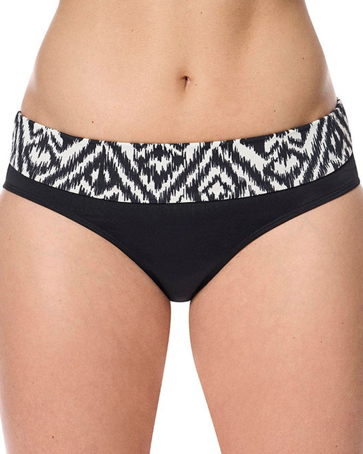 Salta High-Waist Bikini Bottoms - Black / Off-white