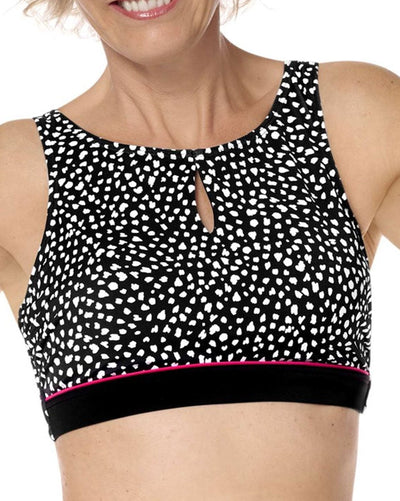 Manila High Neck Wire-Free Bikini Top - Black