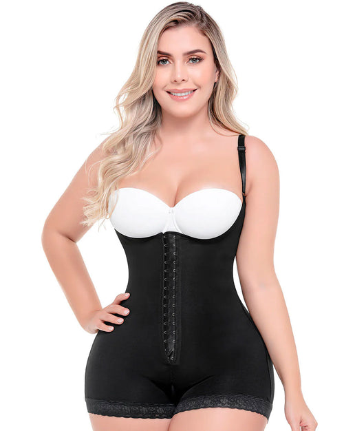Fajas Bodysuit Removable Straps Open Bust