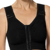 Lymph Flow Long Wire-Free Front-Closure Bra - Black, Lymphedema Compression Support