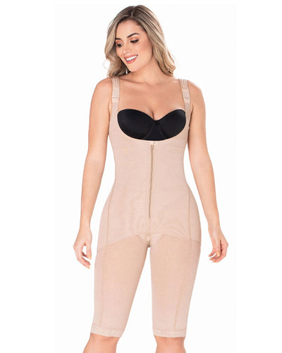Women's Butt LifterTummy Control Bodysuit Knee Length Full Body Shaper for Women Powernet