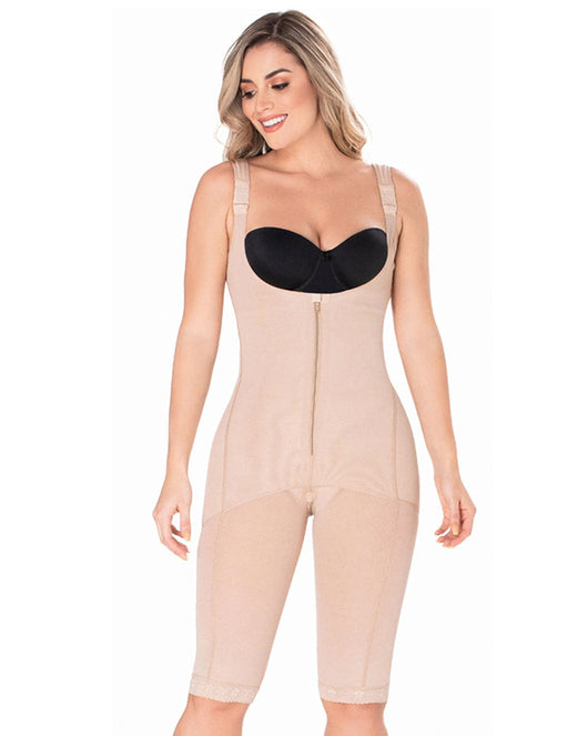Women's Butt LifterTummy Control Bodysuit Knee Length Full Body Shaper for Women Powernet