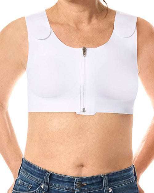 Lymph Flow Wire Free Front Closure Bra - White