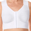 Lymph Flow Long Wire Free Front Closure Bra - White