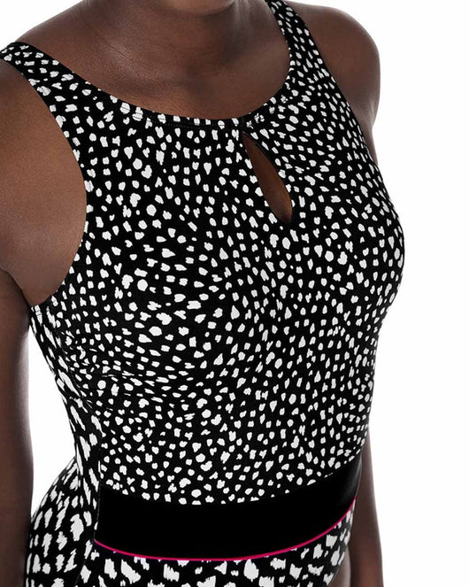 Manila High Neck One-Piece Swimsuit - Black