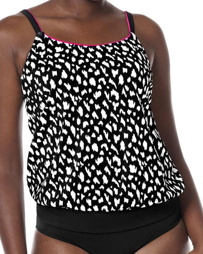 Manila Blouson Swim Top - Black