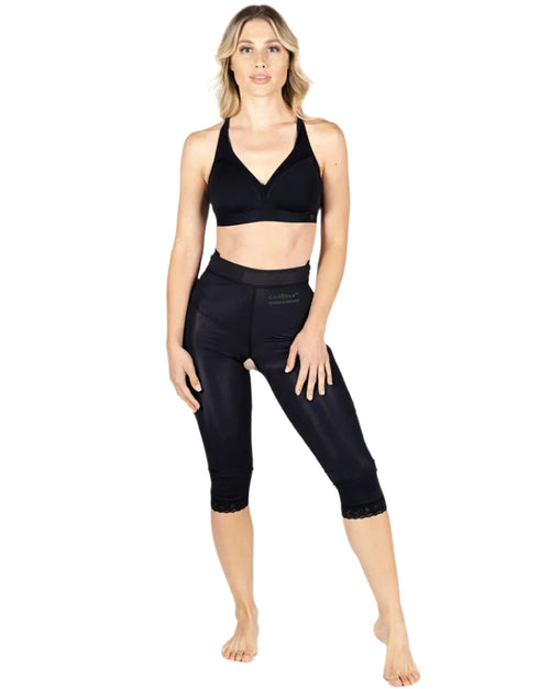 Mid-Calf Girdle With 2 Inch Waist Slit Crotch For Post-Surgery Compression