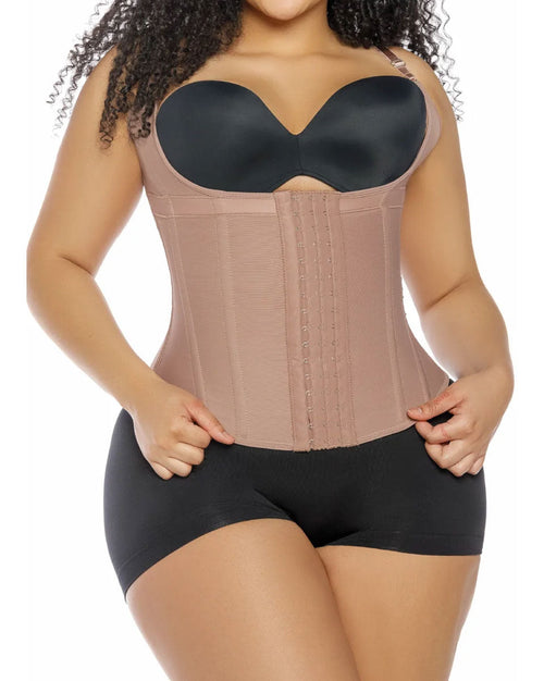 Fajas Colombiana Waist Cincher Tummy Control with Hooks Medium Compression