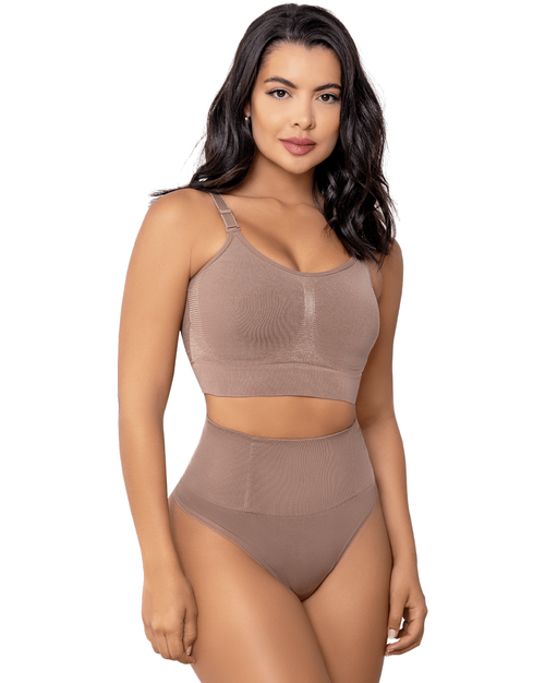 Tummy Control Panties High-Waisted Seamless Thong No Panty Lines