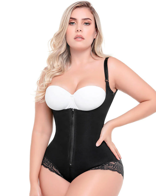 Fajas Bodysuit Removable Straps Open Bust