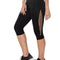 Womens Performance Microfiber Mesh Capri Compression Leggings