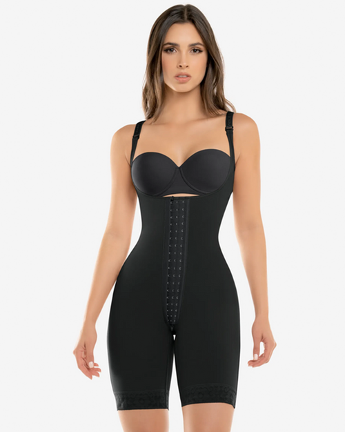 Hook Closure Bodysuit With Zip Crotch - 463