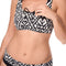 Salta Soft-Bra Bikini Top - Black / Off-white