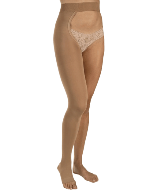 Relief 20-30 mmHg Single Leg OPEN TOE Chap