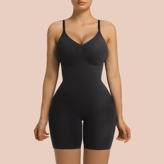Padded Full-Coverage Mid-Thigh Bodysuit