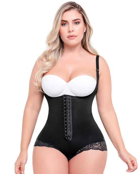 Fajas Bodysuit Removable Straps Open Bust