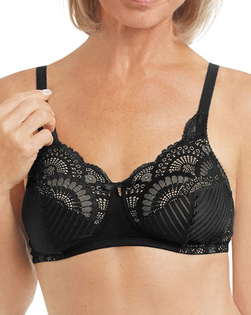 Karolina Wire-Free Bra - Black / Sand