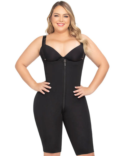 Fajas Tummy Control Shapewear Open Bust Bodysuit for Women Knee Lenght Faja Stage 1