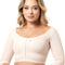 Fajas Post Surgery Bra Posture Corrector Breast Augmentation Recovery Front Closure with Sleeves