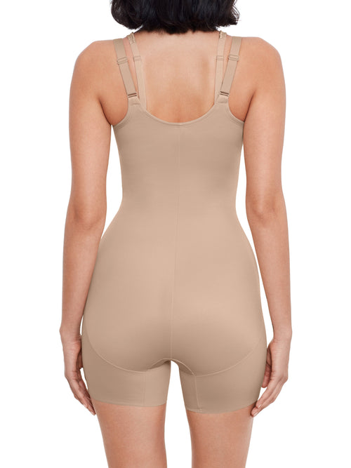 Instant Tummy Tuck! Open-Bust Mid-Thigh Shaping Bodysuit