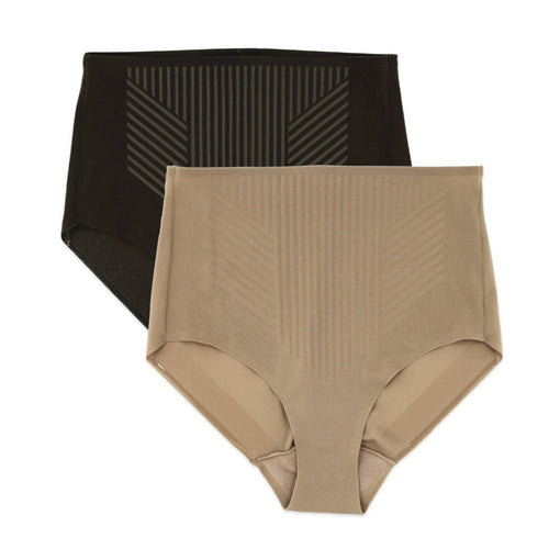 Tummy Control 2-Pack Light Control Shaping Briefs with Cotton Gusset