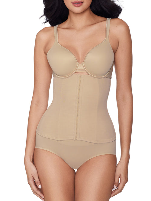 Inches Off Waist Cincher Extra Firm Control Hook-And-Eye Closure