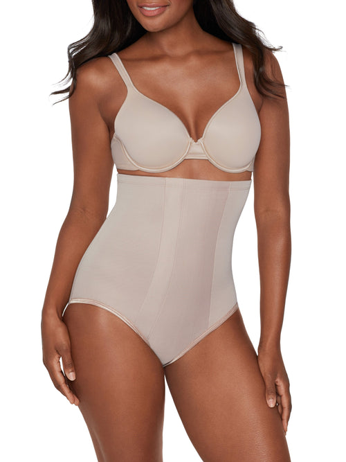 Shape with an Edge High-Waist Shaping Brief - Stucco