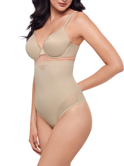 Sexy Sheer Shaping High-Waist Thong