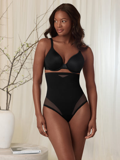 Sexy Sheer Shaping High-Waist Thong