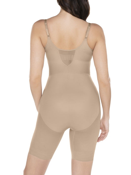 Sexy Sheer Shaping Open-Bust Thigh Slimming Bodysuit