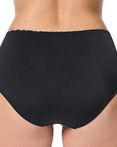 Salta High-Waist Bikini Bottoms - Black / Off-white