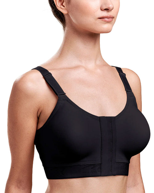 Low Coverage Front-Close Bra for Post-Surgery Breast Augmentation Recovery