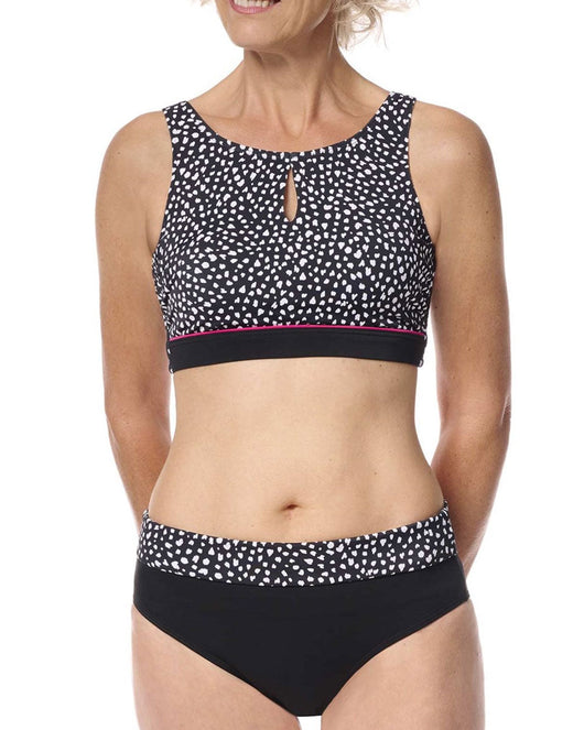 Manila High Neck Wire-Free Bikini Top - Black