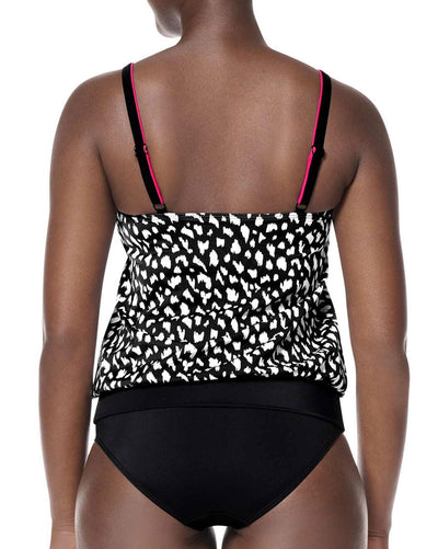 Manila Blouson Swim Top - Black