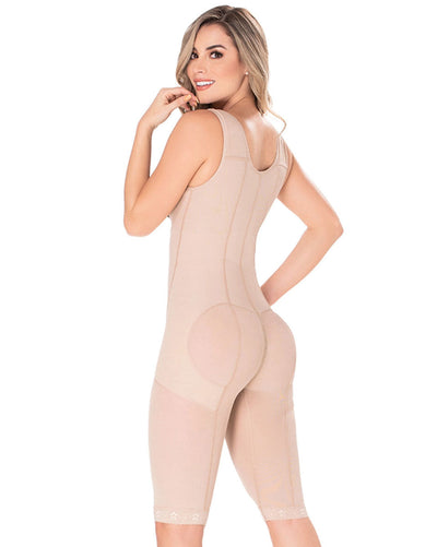 Women's Butt LifterTummy Control Bodysuit Knee Length Full Body Shaper for Women Powernet