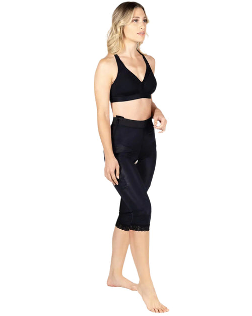 Mid-Calf Girdle With 2 Inch Waist Slit Crotch For Post-Surgery Compression