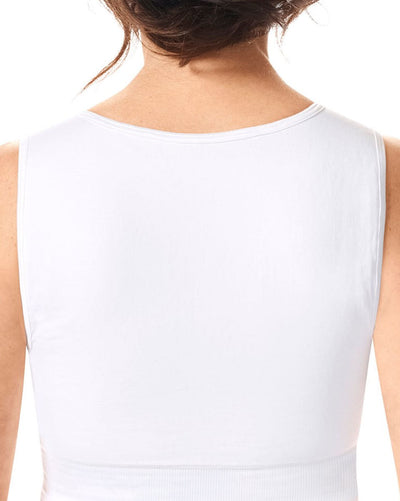 Lymph Flow Long Wire Free Front Closure Bra - White