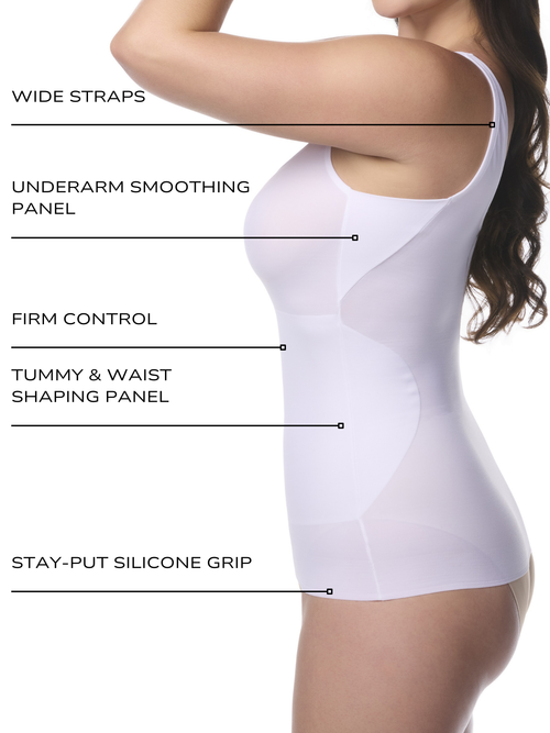No Side Show Waist Shaping Tank - Warm Beige