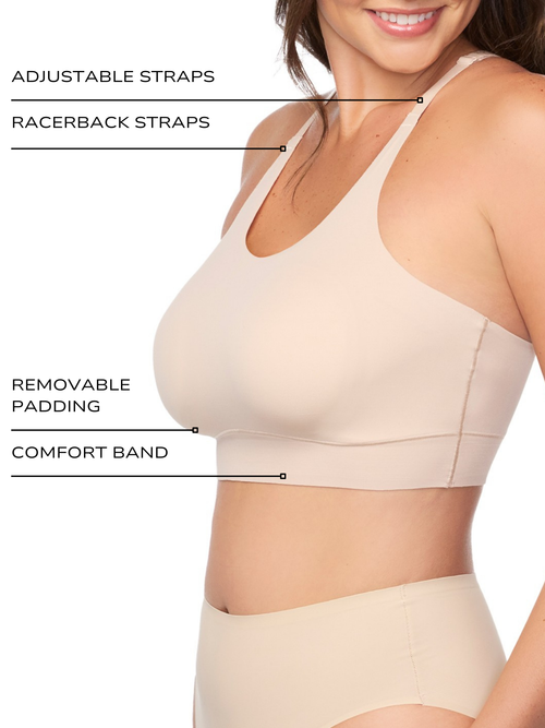 Real Smooth Wireless Racerback Bralette