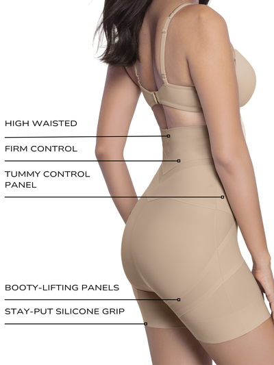 Flex Ability High-Waist Mid-Thigh Shaping Short