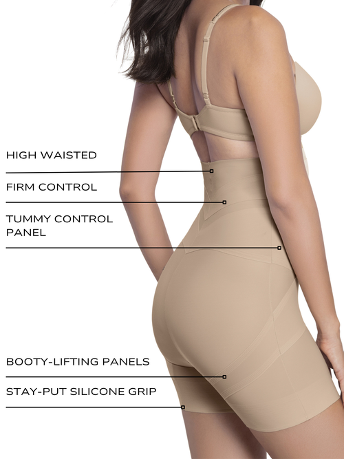 Flex Ability High-Waist Mid-Thigh Shaping Short