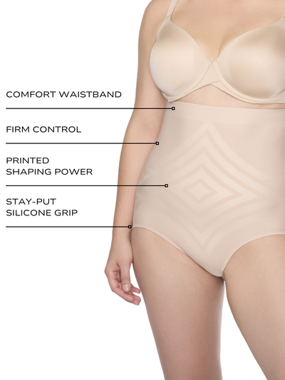 High-Waist Shaping Brief with LYCRA FitSense® print technology