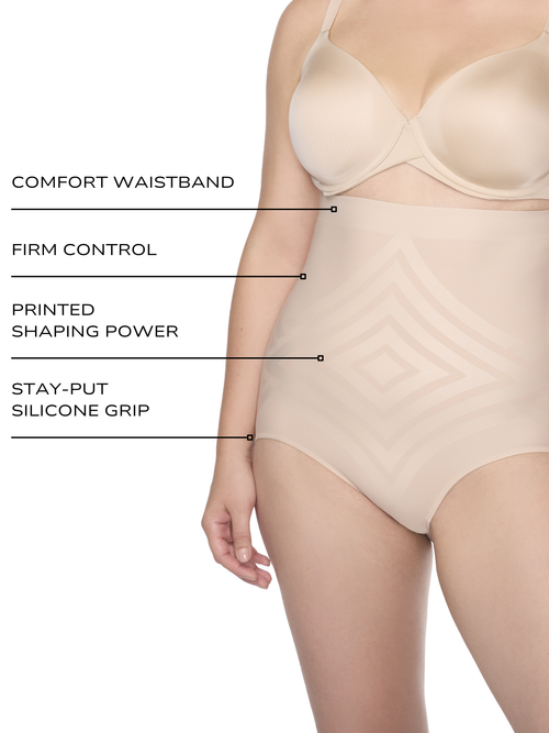 High-Waist Shaping Brief with LYCRA FitSense print technology
