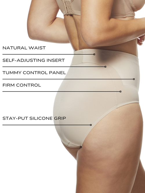 Tummy Control Panties Firm Shaping Brief with Cooling Mesh Waistband